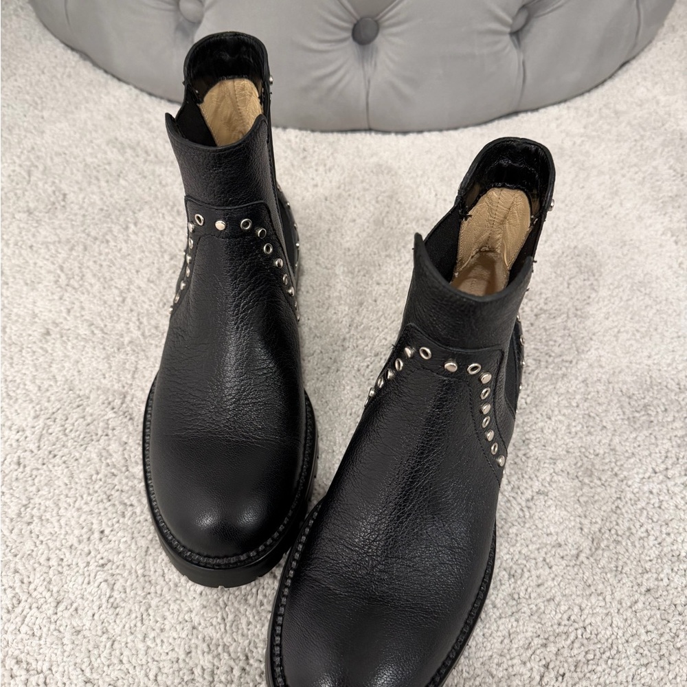Jimmy Choo Black Studded Chelsea Ankle Boots
